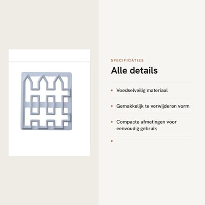 Dailygoods- Taartvorm Hek - Voedselveilig Plastic - Herbruikbaar - Makkelijk te Reinigen - Afmetingen 8,1 x 7,1 cm - Decoratie Gereedschap - Bakvorm