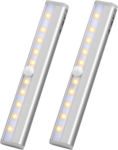 2 Stuks Draadloze Bewegingssensor LED Verlichting voor Kast en Keuken - Warm Licht