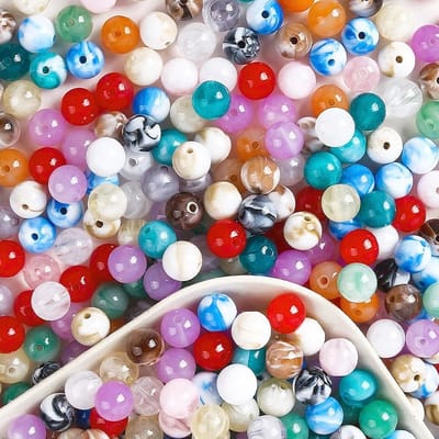 SolidKeus - Set van 100 Kralen voor Armbanden 8 mm in Diverse Kleuren voor Sieraden Maken