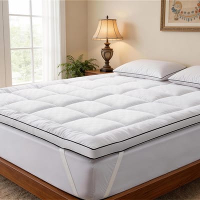 Topper voor tweepersoonsbed, 140 x 200 cm, extra zacht, matras van microvezel, hypoallergeen, machinewasbaar, wit
