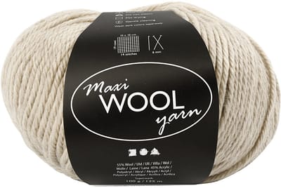 Creativ Company wolgaren zandkleur mix 125m 100gr breigaren.