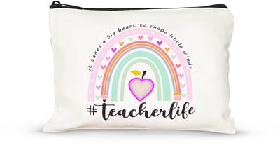 Allecto - Gift School Mistress - Leuke Tas voor Juffen - Persoonlijk Bedankje - Multicolour - Canvas Handtas voor Meester en Juf - Uniek Ontwerp