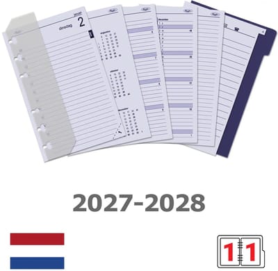 Kalpa 6321-27-28 150 x 95 mm Senior Planner Organizer Vulling 1 Dag per Pagina NL Jaardoos 2027 2028