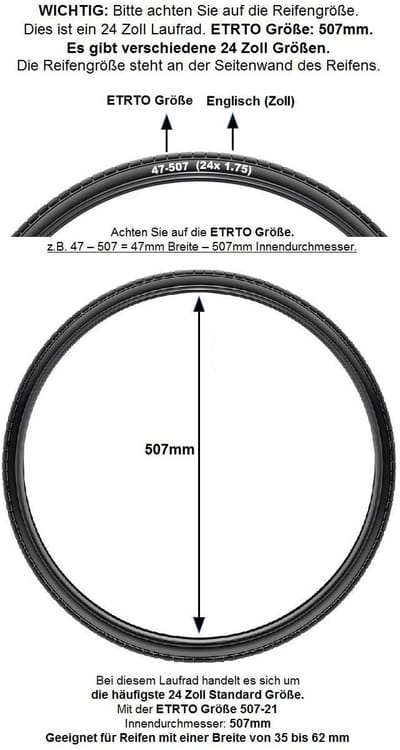 Loopwiel Set - Fietswielen Achter Voor - Kinderfiets Reparatie - Met Terugtraprem - 24 Inch - Zilver