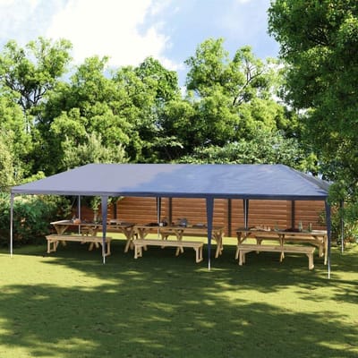 Partytent - Tuinpaviljoen - Feesten Buiten - Waterbestendig PE - 4 x 9 meter - Blauw