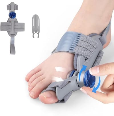 Hallux valgus corrector, hallux valgus corrector, hallux valgus separator, verstelbare hallux valgus spalk corrector met siliconen kussentje, gebruikt om de tenen te corrigeren - biedt de hele dag ondersteuning voor beide voeten.