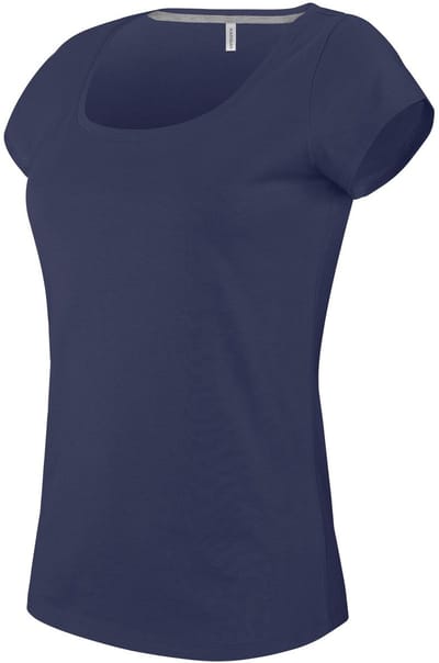 Kariban Dames/Dames Boot Hals T-Shirt met korte mouwen (Tropisch blauw)