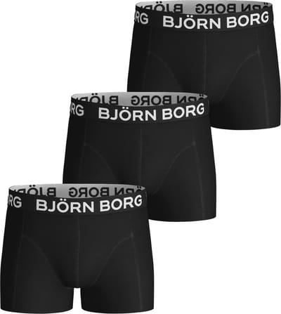 Bjorn Borg Sammy jongens boxershorts - 3-pack - zwart - maat 122
