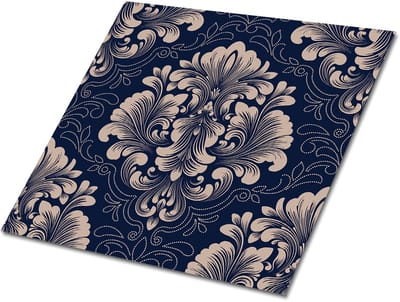 Tulup PVC Tegels - Bloemenpatroon Vinyl Tegels - 30 cm x 30 cm - Maritiem Vinyl Vloer Tegels - 9 stuks - Vinyl Wandtegels - Mozaïek Plaktegels - Zelfklevende Vinyl Tegels - Plaktegels keuken en Badkamer