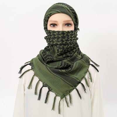 Special Forces Gratis Diverse Tactische Woestijn Arabische Sjaals Mannen Vrouwen Militaire Winddichte Wandelen Decoratieve Hijab Sjaal Buiten One Size black
