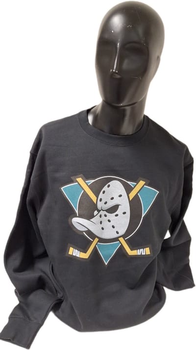 MIGHTY DUCKS - CREWNECK -BLACK- S
