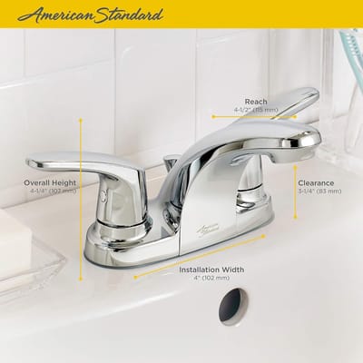 Wastafelkraan - Dubbele Kraan - Badkamer Gebruik - Keramische Schijfventielen - Centerset - Chroom