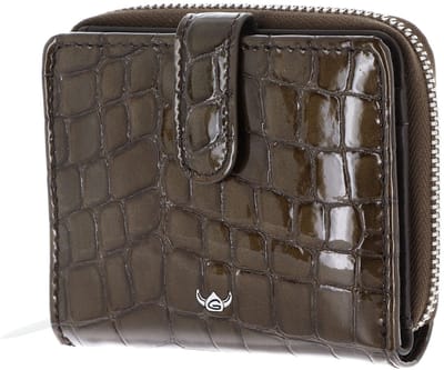 Golden Head Leren portemonnee Cayenne RFID Protect Minibörse mit Riegel 1006 Toffee bruine