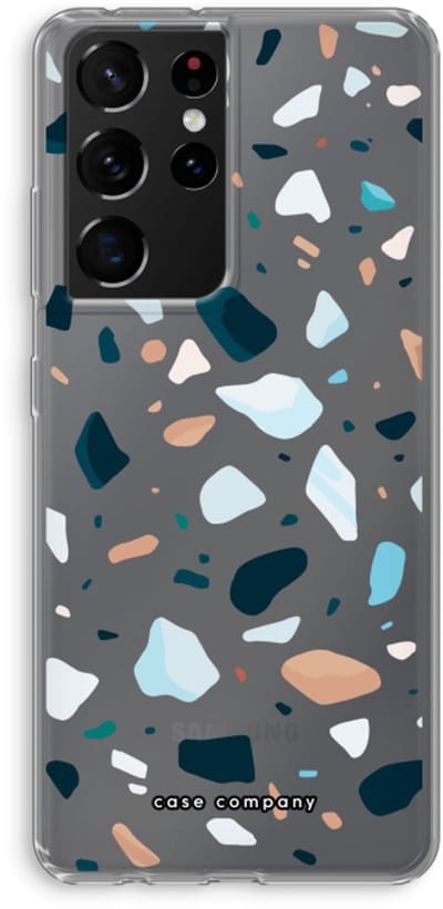 Case Company® - Hoesje geschikt voor Samsung Galaxy S21 Ultra hoesje - Terrazzo N°13 - Soft Cover Telefoonhoesje - Bescherming aan alle Kanten en Schermrand