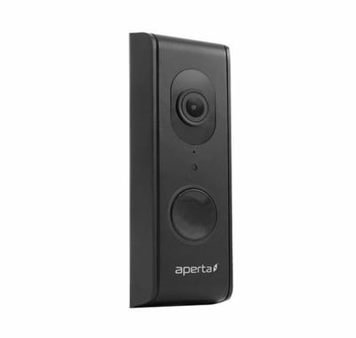 Aperta draadloze video deurbel - Wi-Fi deurbel met camera en app kleur zwart - APWIFIDSBLK2