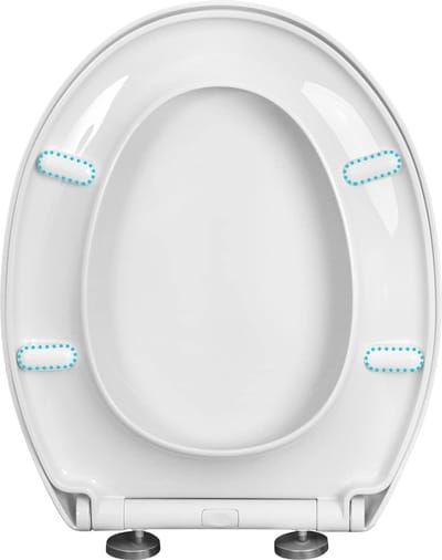 closing mechanism I High quality - toiletdeksel met snelsluiting voor eenvoudige reiniging, Duroplast wc-deksel