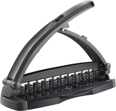 Papierpons - Perforator - Notitieboek Vullen - One-Touch Handgreep - 8 Vellen - Zwart Grijs