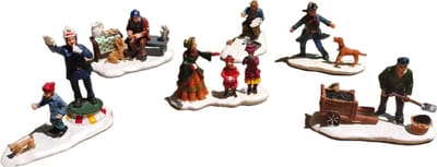 Dickensville - kerst village - Kerstfiguur set - 6-delig