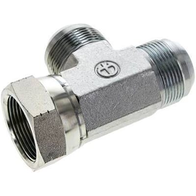 JIC T-koppeling UN 1-5/8''-12 Binnendraad x Buitendraad Staal 210 bar (2950.5psi)