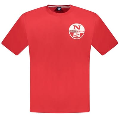 North Sails Rosso Katoenen T-Shirt voor Heren
