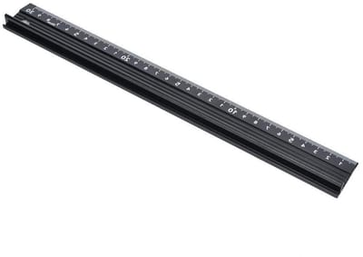 L-Type Snijliniaal van Aluminium Legering voor Veilig Meten en Tekenwerk met Rubber Strip voor Leerbewerking - 30 cm Snijgereedschap