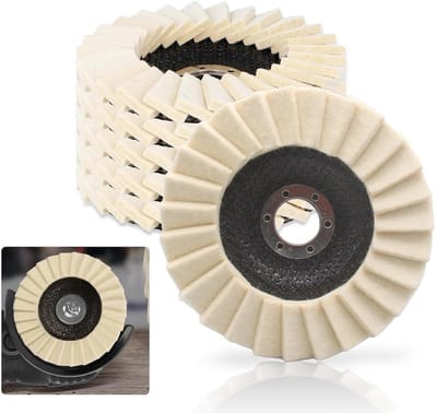 Polijstschijven Wolvilt - Vilt Schijven - Oppervlak Behandelen - Efficiënt Slijpen Polijsten - 125 mm Diameter - Wit