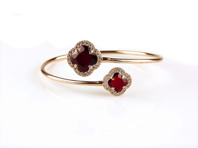 model toi et moi armband in zilver roze verguld rood