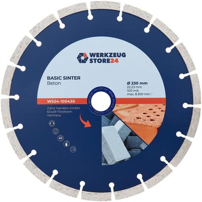 WS24 Diamantdoorslijpschijf Basic Sinter Beton 230 mm - WS24-100430