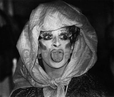 Charles Roff - Drag Queen - Vintage dubbele kaarten - Zwart-wit - Set van 10 kaarten met eco-katoen enveloppen