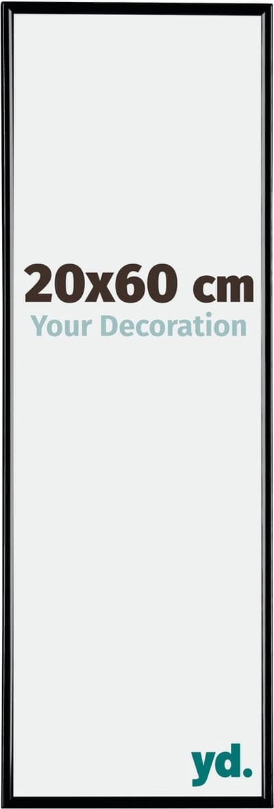 Your Decoration - Fotolijst 20x60 cm - Kunststof - Zwart Hoogglans - Evry