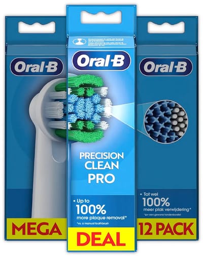 Oral-B Precision Clean Pro 12 Pack Opzetborstels ** CleanMaximiser **