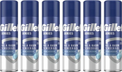 Gillette Scheergel - Series Moisturizing - Cacaoboter - 6 x 200 ml