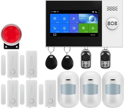 Smart Alarmsysteem - Beveiligingskit Huis - Huis Beveiligen - 4.3 Inch Touchscreen - 22.9 x 12.7 cm - Zwart