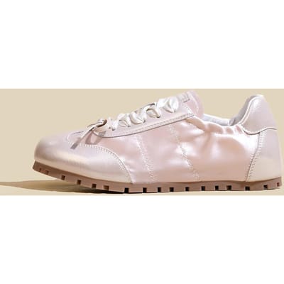 Platte Satijnzilveren Ballet Trainingsschoenen voor Dames Lente Nieuw Retro Sport Casual Ademend Cortez Dames 38 roze