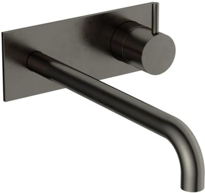 Hotbath Cobber CB106EXT25 afbouwdeel inbouw wastafelkraan met achterplaat en 25cm uitloop verouderd ijzer