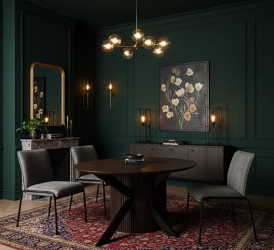 Ronde Eettafel 120-140 cm | Walnoot Mangohout met Pilaar Poot | Uniek Houten Design | Novihome