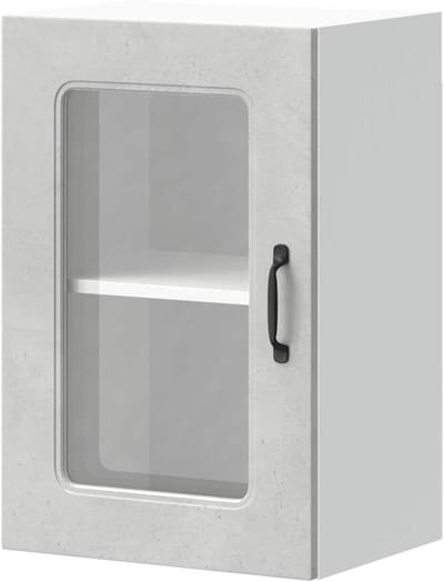 Hangende Keukenkast - Wandkast Keuken - Keuken Organiseren - Vochtbestendig Hout - 40x31x60cm - Betongrijs