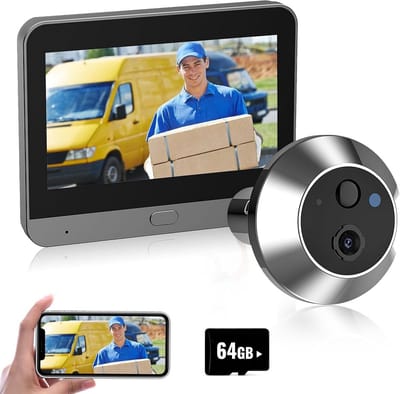 Slimme Wifi Deurbel met Binnenscherm 1080P - Bewegingsdetectie & Nachtzicht