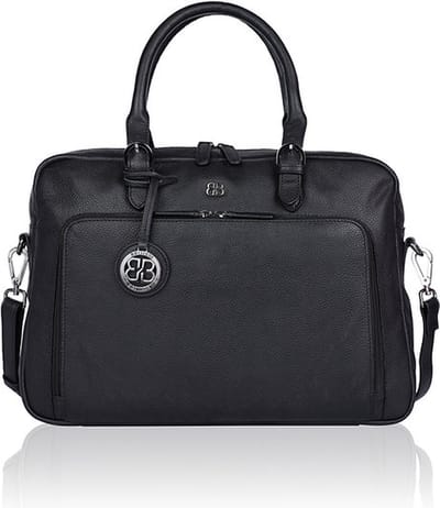 Bellicci Carpi Laptoptas Leer Zwart