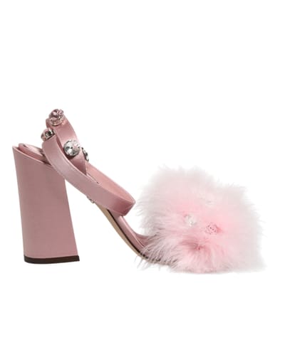 Dolce & Gabbana Roze Pailletten Enkelsandalen Schoenen