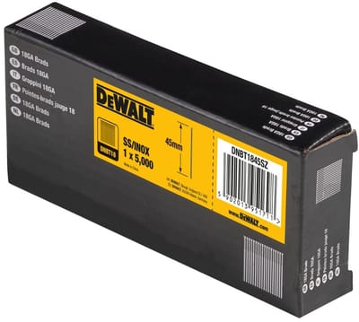 DeWALT DNBT1845SZ 1.25x45mm VE=5000 18 Gauge RVS Spijkers