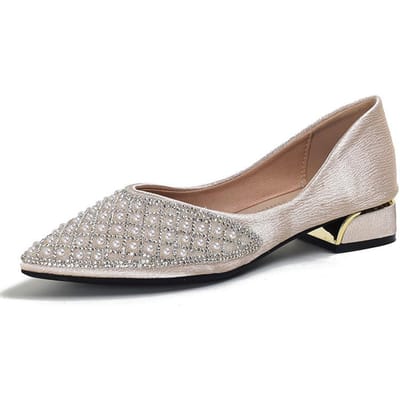 Lente Nieuwe Stijl French Press Diamant Damesschoenen Eén Pedale Puntige Neus Dikke Hoge Hak Grote Maat Damesschoenen 43 gray