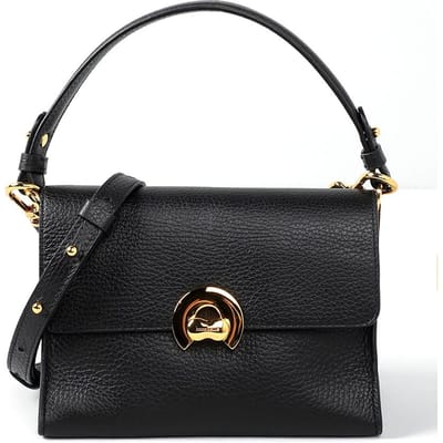 COCCINELLE Leren handtas Binxie Handbag Grained Leather Noir zwart