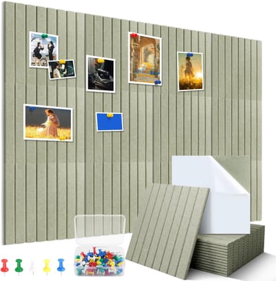 Prikbord, 30 x 30 cm, 12 stuks, kurkwand, zelfklevend, met 60 punaises voor kantoor, school, thuis, keuken, foto's, notitieborden, decoratie