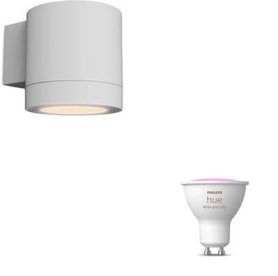 Philips Hue Fylx Wandlamp voor Buiten Down (Wit) - Buitenlamp - GU10 - Wit en Gekleurd Licht - Hue White and Color Ambiance