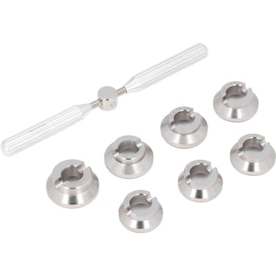 Horlogeopener Fix 7 Matrijzen Open Gereedschappen Stalen Tandwiel Achterdeksel Klok Reparatiekit Aluminiumlegering voor white