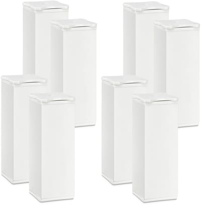 8 St. meubelpoot Quebec 120 mm (+ 10 mm) 40 x 40 mm wit hoogteverstelbare meubelpoten van aluminium van Sotech