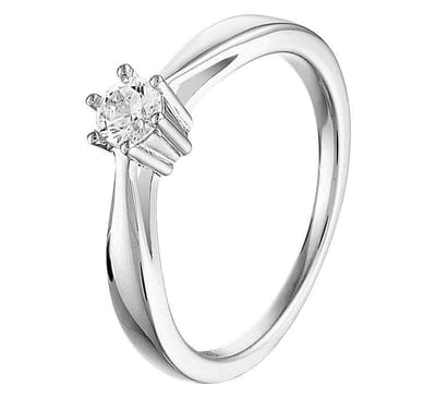 Zilver Gerhodineerde Ring zirkonia 1326641 18.50 mm (58)