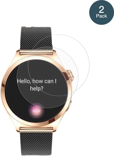 dipos – 2x Matte Pantserfolie geschikt voor Niolina Smartwatch 1.27 Zoll | 9H Screenprotector