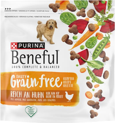 Beneful Graanvrij - Hondenvoer Droogvoer - Kip & Groenten - 3 x 1.2 kg